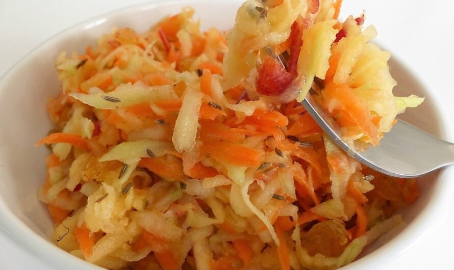 Salade de choux raves, carottes et pomme